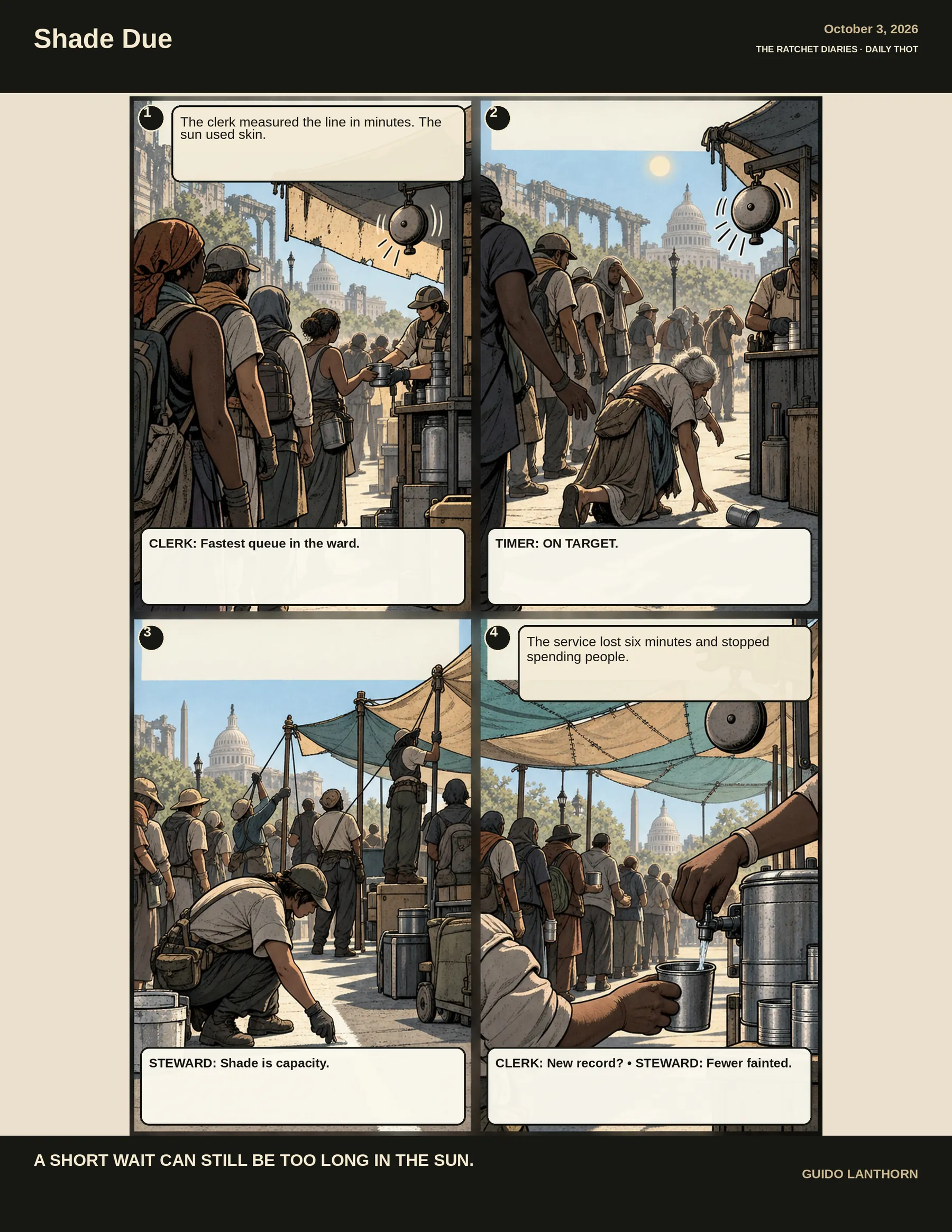 Shade Due comic by Guido Lanthorn. Full text follows below.
